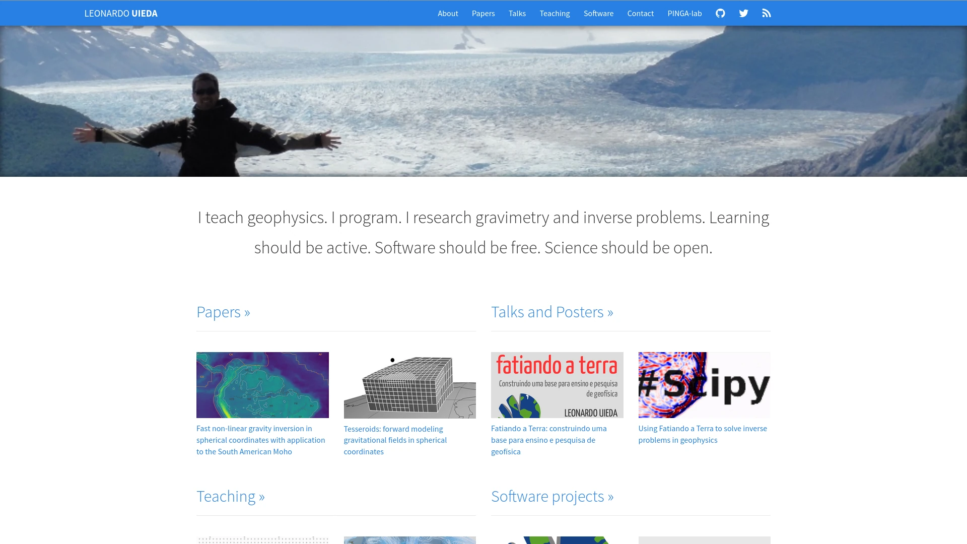 Screenshot of a website from the year 2016