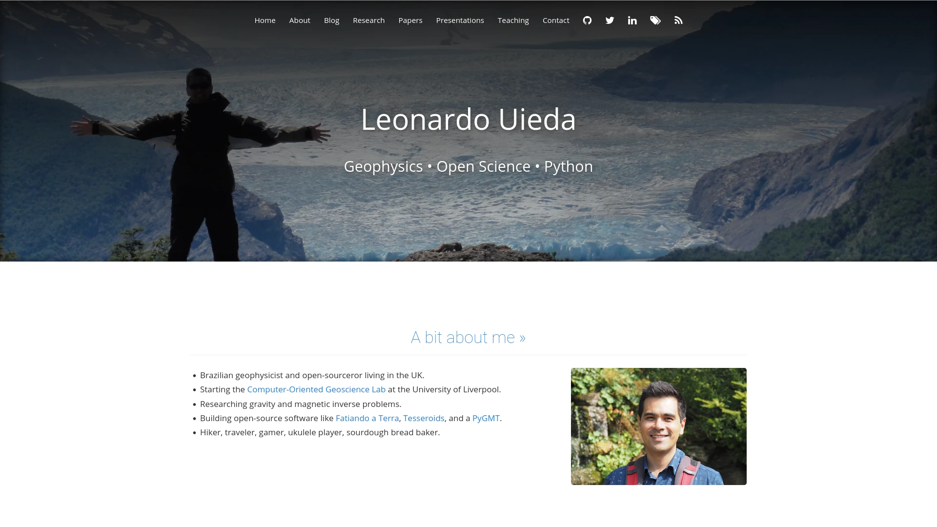 Screenshot of a website from the year 2020