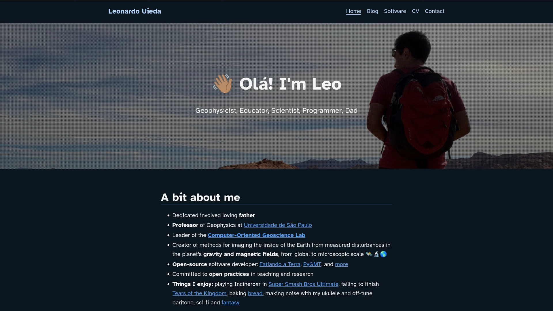 Screenshot of a website from the year 2023