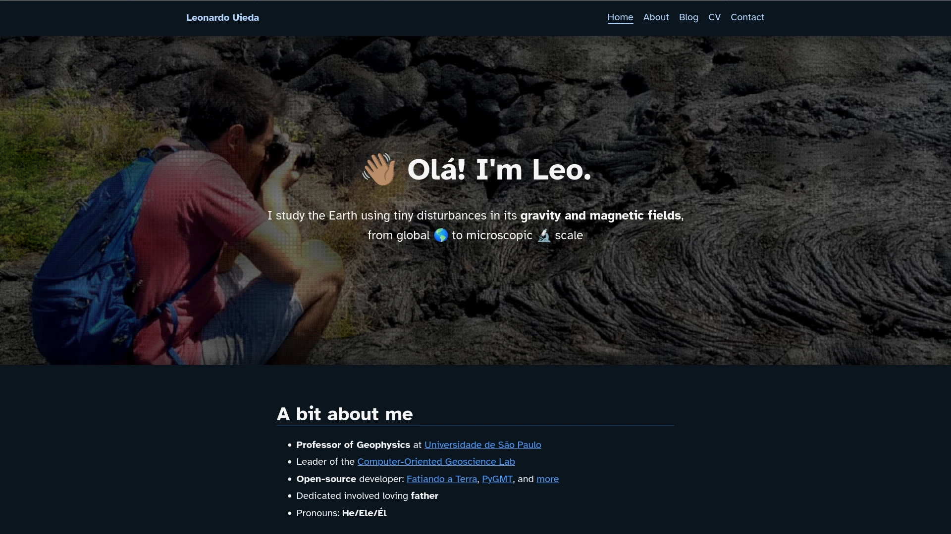 Screenshot of a website from the year 2024